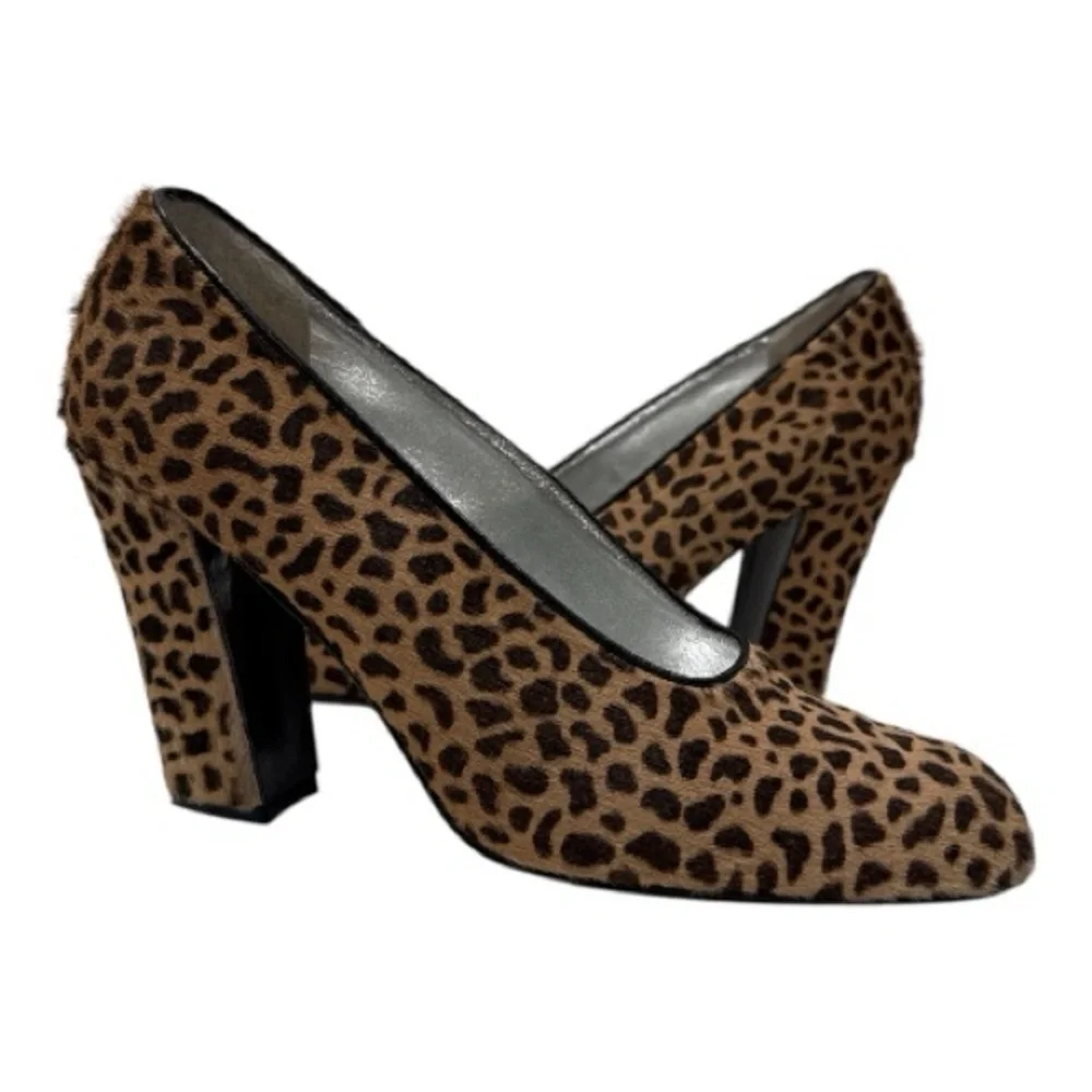 THIERRY MUGLER leopard print shoes size 8.5